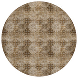 Addison Rugs Chantille ACN557 Machine Made Polyester Transitional Rug Taupe Polyester 8' x 8'