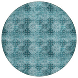 Addison Rugs Chantille ACN557 Machine Made Polyester Transitional Rug Teal Polyester 8' x 8'