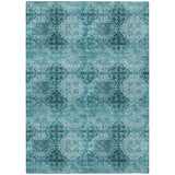 Addison Rugs Chantille ACN557 Machine Made Polyester Transitional Rug Teal Polyester 10' x 14'