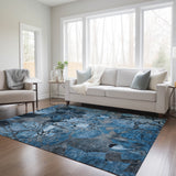 Addison Rugs Chantille ACN558 Machine Made Polyester Transitional Rug Blue Polyester 10' x 14'