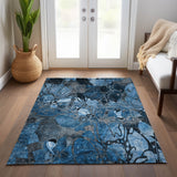 Addison Rugs Chantille ACN558 Machine Made Polyester Transitional Rug Blue Polyester 10' x 14'