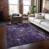 Addison Rugs Chantille ACN558 Machine Made Polyester Transitional Rug Purple Polyester 10' x 14'