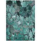 Addison Rugs Chantille ACN558 Machine Made Polyester Transitional Rug Teal Polyester 10' x 14'