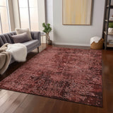 Addison Rugs Chantille ACN559 Machine Made Polyester Transitional Rug Merlot Polyester 10' x 14'