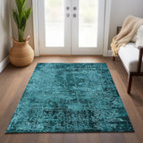 Addison Rugs Chantille ACN559 Machine Made Polyester Transitional Rug Teal Polyester 10' x 14'