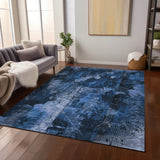 Addison Rugs Chantille ACN560 Machine Made Polyester Transitional Rug Navy Polyester 10' x 14'