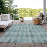 Addison Rugs Chantille ACN561 Machine Made Polyester Transitional Rug Teal Polyester 10' x 14'