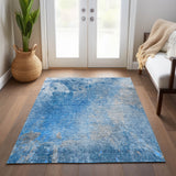 Addison Rugs Chantille ACN562 Machine Made Polyester Transitional Rug Blue Polyester 10' x 14'