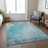 Addison Rugs Chantille ACN562 Machine Made Polyester Transitional Rug Teal Polyester 10' x 14'