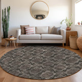 Addison Rugs Chantille ACN564 Machine Made Polyester Transitional Rug Gray Polyester 8' x 8'