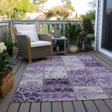 Addison Rugs Chantille ACN566 Machine Made Polyester Transitional Rug Purple Polyester 10' x 14'
