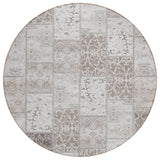 Addison Rugs Chantille ACN566 Machine Made Polyester Transitional Rug Taupe Polyester 8' x 8'