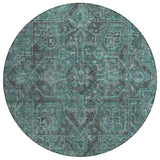 Addison Rugs Chantille ACN571 Machine Made Polyester Traditional Rug Turquoise Polyester 8' x 8'