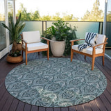 Addison Rugs Chantille ACN572 Machine Made Polyester Transitional Rug Teal Polyester 8' x 8'