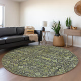 Addison Rugs Chantille ACN574 Machine Made Polyester Transitional Rug Green Polyester 8' x 8'