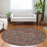 Addison Rugs Chantille ACN574 Machine Made Polyester Transitional Rug Red Polyester 8' x 8'