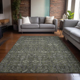 Addison Rugs Chantille ACN574 Machine Made Polyester Transitional Rug Taupe Polyester 10' x 14'