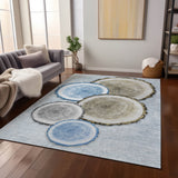 Addison Rugs Chantille ACN575 Machine Made Polyester Transitional Rug Blue Polyester 10' x 14'