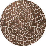 Dalyn Rugs Akina AK4 Shag 100% Polyester Animal Rug Chocolate 8' x 8' AK4CH8RO