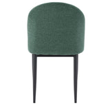 CorLiving Nyla Side Chair With Black Legs in Dark Green - Set of 2 Dark Green DDW-407-C