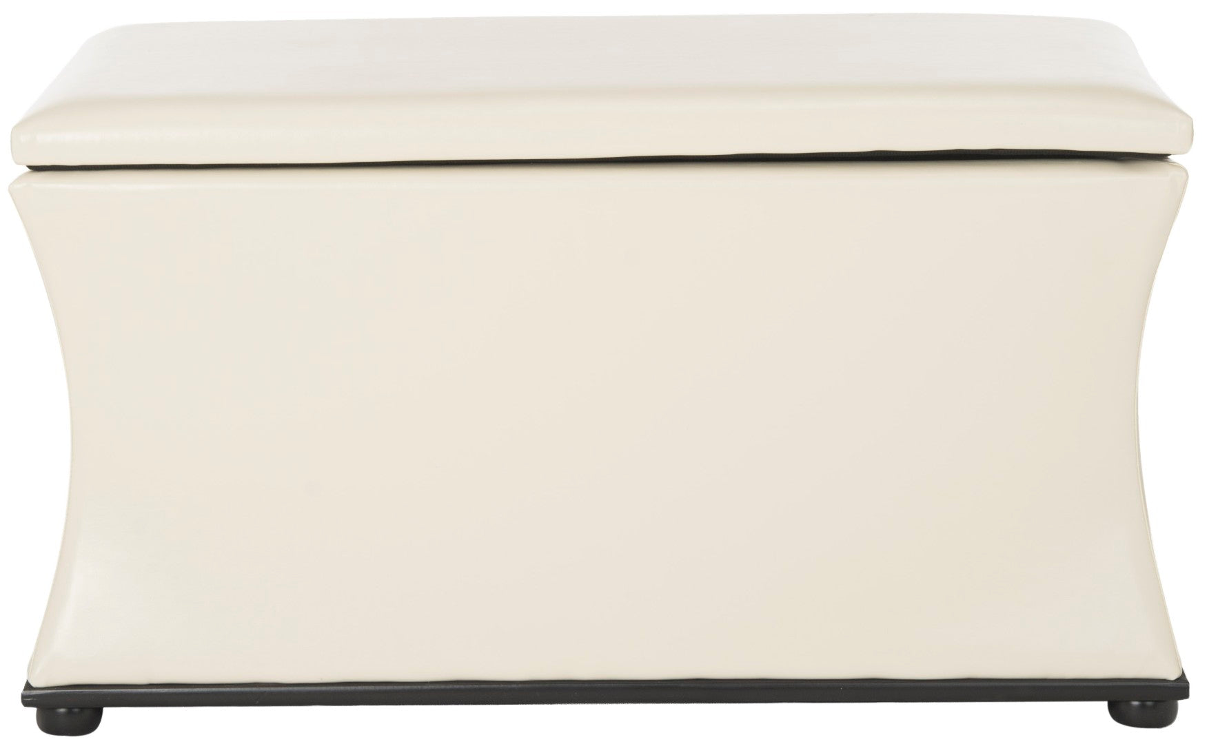 Aroura Storage Bench - Elegant White Bicast Leather Design With Hidden