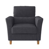 Georgia Dark Grey Upholstered Accent Chair
