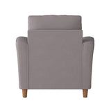 CorLiving Georgia Light Grey Upholstered Accent Chair Light Grey LGA-202-C