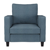 CorLiving Georgia Fabric Accent Chair Blue LGA-301-C