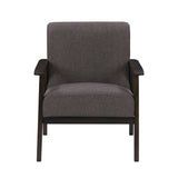 CorLiving Greyson Wood Armchair Charcoal Brown LTS-101-C