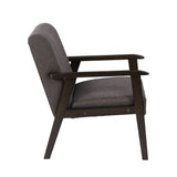 CorLiving Greyson Wood Armchair Charcoal Brown LTS-101-C
