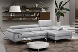 Liam Premium Leather Sectional in Left Hand Facing Chaise