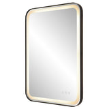 Uttermost Crofton Lighted Black Vanity Mirror 09861 METAL, MIRROR