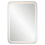 Uttermost Crofton Lighted Nickel Vanity Mirror 09945 STAINLESS STEEL, METAL, MIRROR
