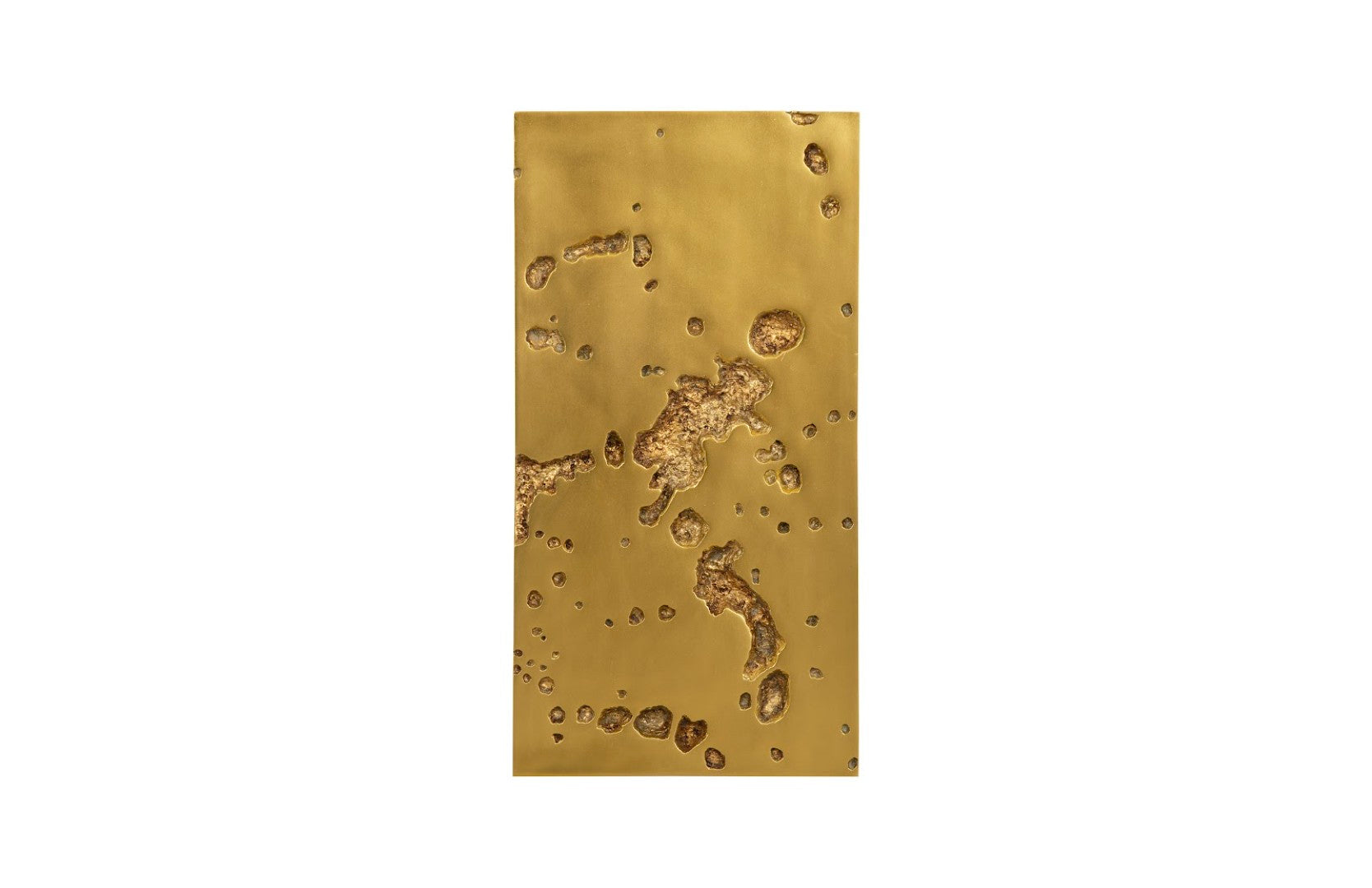 Splotch Rectangular Gold Wall Art - Modern Organic Accent with Lunar T