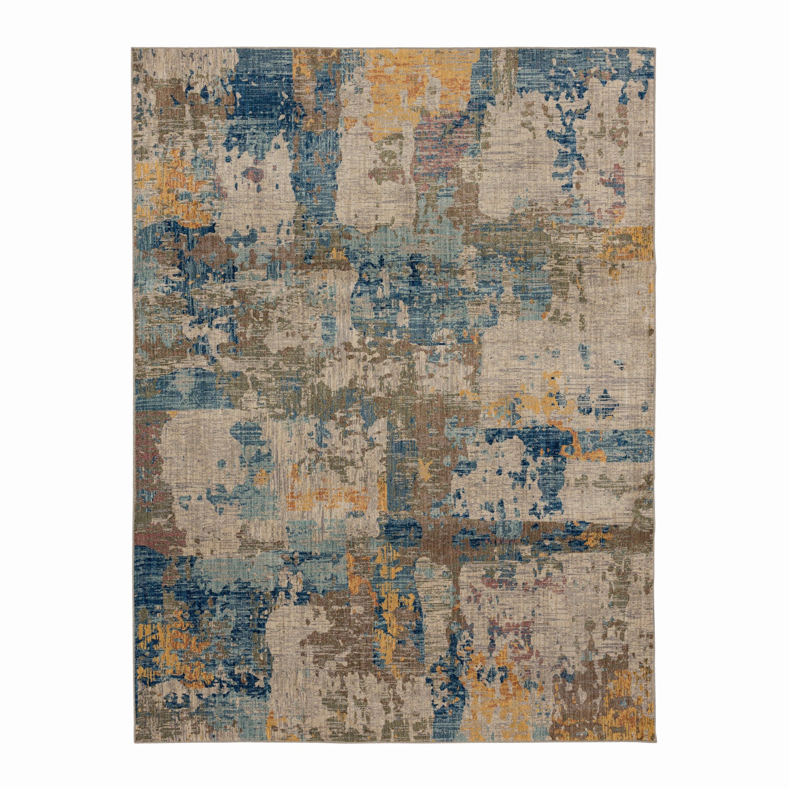 Utopia Seventh Heaven Azure Area Rug Plush Abstract Design, NonSlip