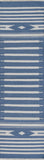 Momeni Erin Gates Thompson THO-1 Billings Hand Woven Contemporary Geometric Indoor Rug Light Blue 7'6" x 9'6"