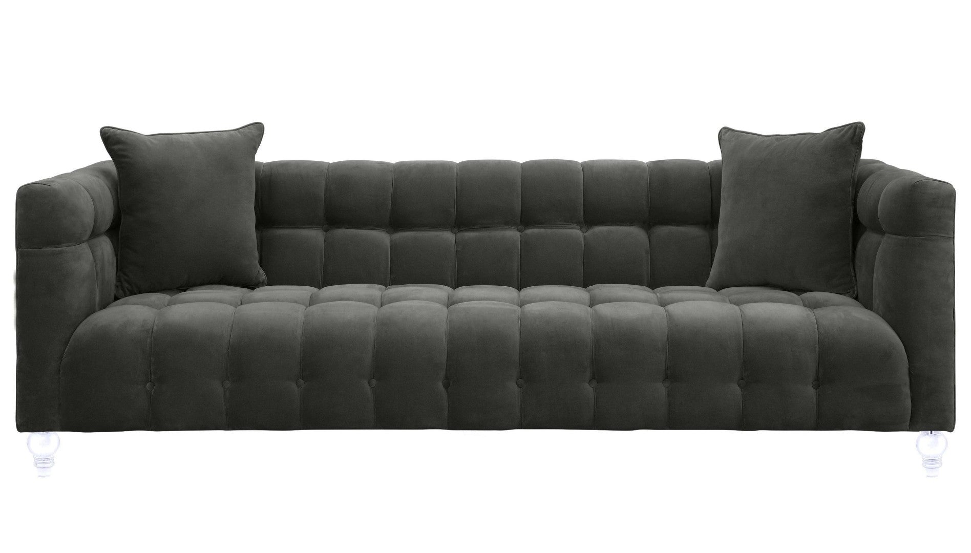 Bea Velvet Tufted Sofa – Chic Design with Modern Lucite Legs for Luxur