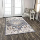 Rizzy Ventura VRA750 Powerloomed Traditional Washed Wool Rug Blue 9' x 12'