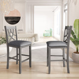 2 Piece Padded Counter Height Dining Chairs