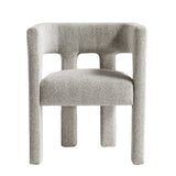 Hearth and Haven Ward Fabric Upholstered Accent Chair Dining Chair, Grey