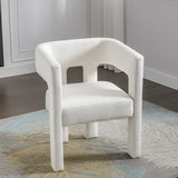 Hearth and Haven Ward Fabric Upholstered Accent Chair Dining Chair, Beige