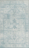 Unique Loom Timeless Peter Machine Made Abstract Rug Ivory, Teal 5' 1" x 8' 0"