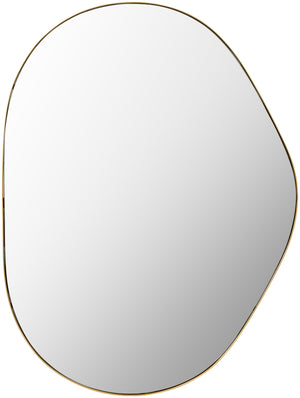 Aamnah AMH-001 40"H x 30"W x 1"D Accent Mirror AMH001-4030  Frame: Gold Surya