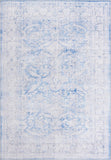 Unique Loom Timeless Thaddeus Machine Made Overdyed Rug Blue, Ivory/Gray 8' 4" x 12' 2"