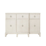 Madison 3-Drawer Server with Cabinets in a Grey-White Wash Finish