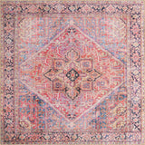 Unique Loom Timeless Simon Machine Made Abstract Rug Red, Beige/Blue/Brown/Green/Violet/Navy Blue 7' 6" x 7' 7"