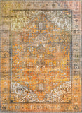 Unique Loom Timeless Peter Machine Made Abstract Rug Yellow, Black/Ivory/Brown 7' 7" x 10' 6"