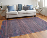 Feizy Rugs Voss Polyester Machine Made Bohemian & Eclectic Rug Blue/Pink/Purple 8'-10" x 12'