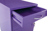 OSP Home Furnishings 22" Pencil, Box, File Cabinet Purple