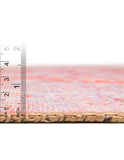 Unique Loom Timeless Thaddeus Machine Made Overdyed Rug Rust Red, Ivory/Violet/Orange 7' 7" x 10' 6"